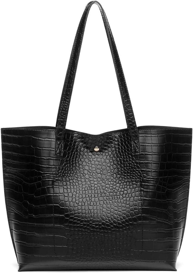 Dreubea Women's Soft Faux Leather Tote Shoulder Bag from, Big Capacity Tassel Handbag - Image 3