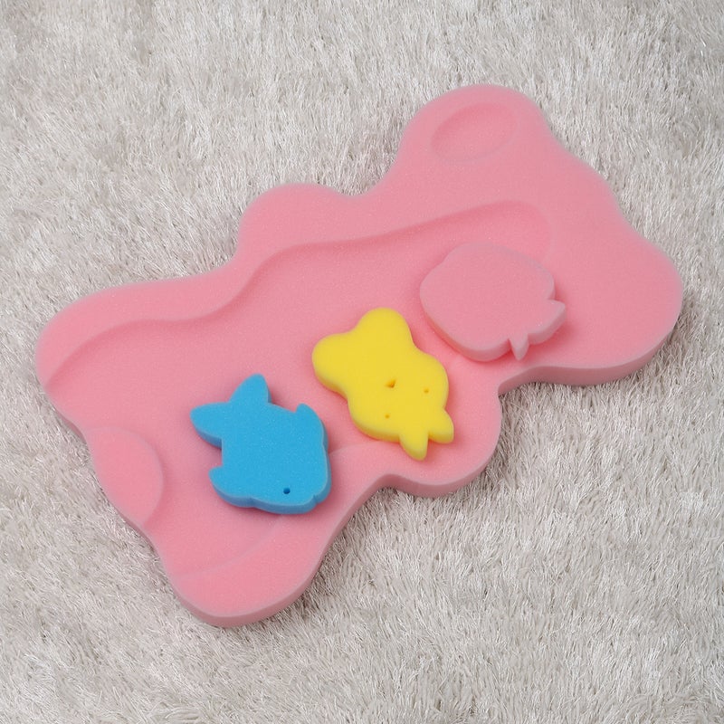 2 pcs Bath Sponge Skid Resistance Infant Cartoon Bath Bathing Mat ( ) - Image 5