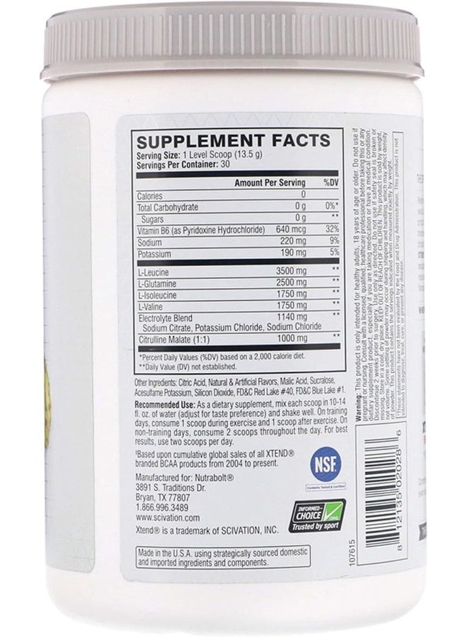 سكيفيشن مكمّل Xtend BCAAs لدعم نمو العضلات – نكهة بلو راسبيري – 30 حصة - Image 5