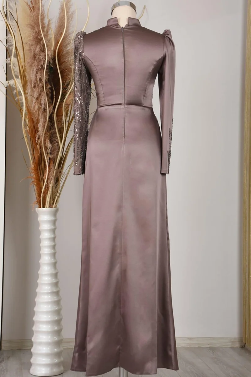 Esilanur Nehir Hijab Evening Dress Copper