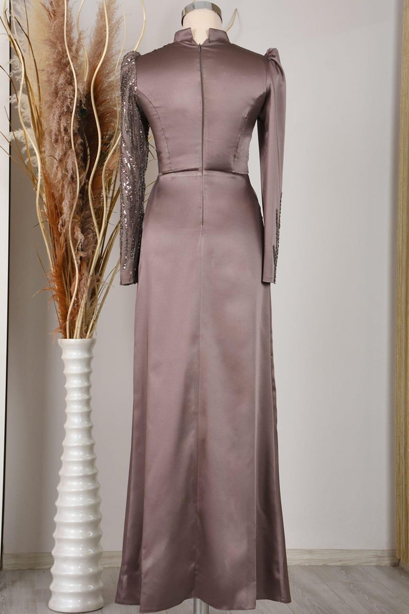 Esilanur Nehir Hijab Evening Dress Copper  - Image 5