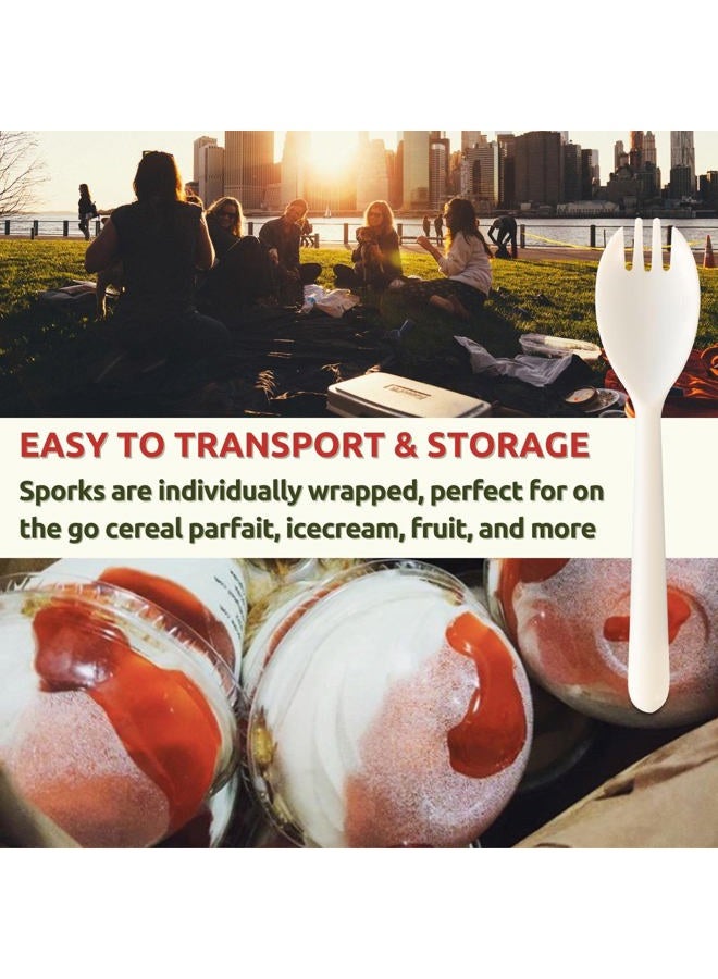 Aatriet 12 oz Clear Plastic Parfait Cups with Dome Lids (NO HOLE) & Sporks, (50 Sets) Disposable Plastic Cups/Bowls for Cereal Parfait, Pudding, Snacks, Ice Cream, Yogurt, Dessert, On The Go Plastic Fruit Cup - Image 4