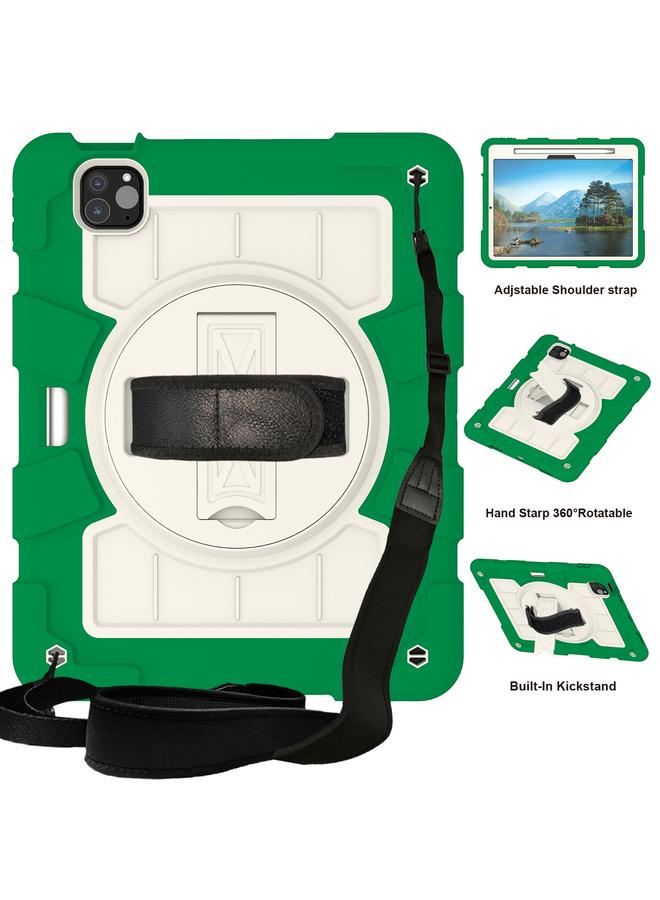 Zaboon Case For iPad Air 11 2025 / 2024 Silicone Hybrid PC Shockproof Tablet Case with Shoulder Strap - Image 1