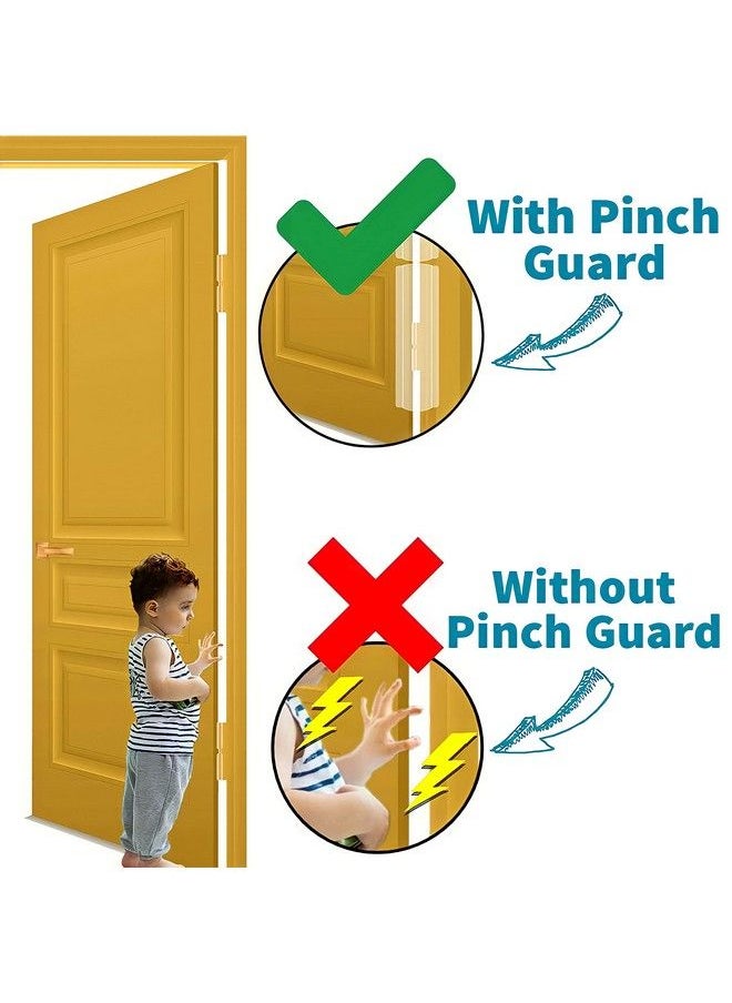 KidDough - Baby Proofing Safety Kit ; 2 Finger Pinch Door Hinge Guards 5 Safety Locks For Cabinets Almirahs Etc 2 C Shape Door Stopper 6 Electric Socket Guards For Kids ; Protection For Child Safety (Safety Kit) - Image 1