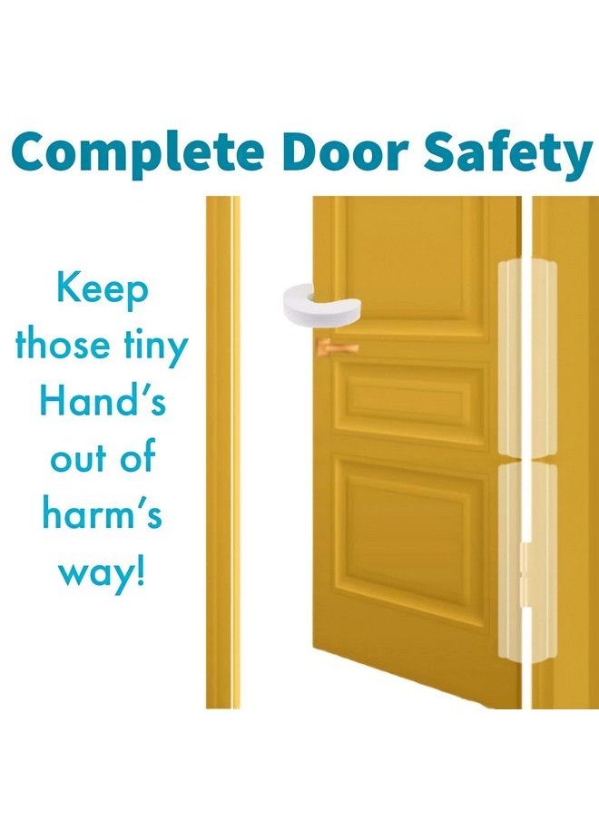 KidDough - Baby Proofing Safety Kit ; 2 Finger Pinch Door Hinge Guards 5 Safety Locks For Cabinets Almirahs Etc 2 C Shape Door Stopper 6 Electric Socket Guards For Kids ; Protection For Child Safety (Safety Kit) - Image 1