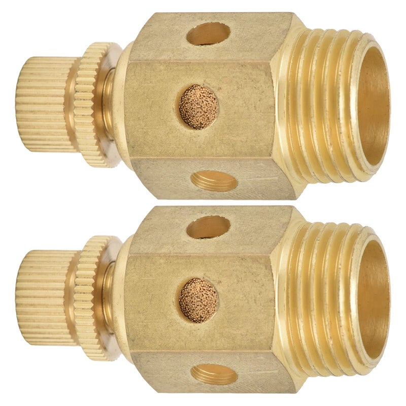 Brass Pneumatic Muffler 1 2in NPT Adjustable Exhaust High Noise Reduction Easy Install - Image 3