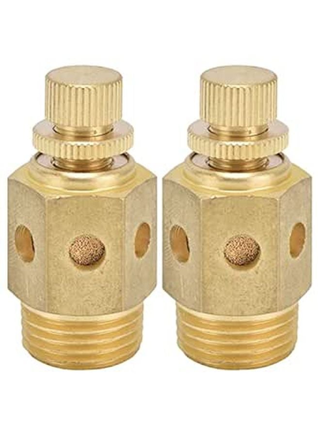 Brass Pneumatic Muffler 1 2in NPT Adjustable Exhaust High Noise Reduction Easy Install - Image 1