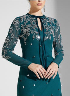 Frock and Frill Embellished Crew Neck maxi dress  - Image 3