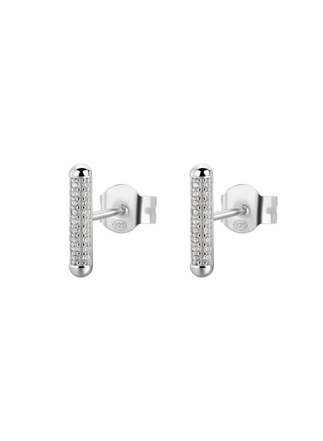 ROSATO Bianca Silver Earrings with White Cubic Zirconia for Women's