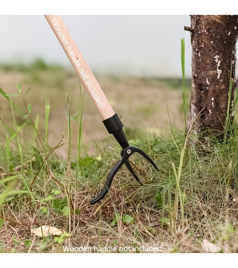Black Ergonomic Upright Weed Removal Tool for Gardening Lawn Maintenance - Image 4