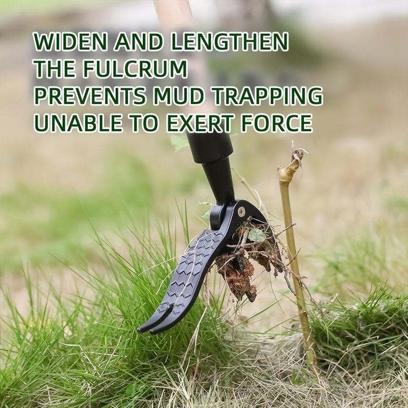 Black Ergonomic Upright Weed Removal Tool for Gardening Lawn Maintenance - Image 5