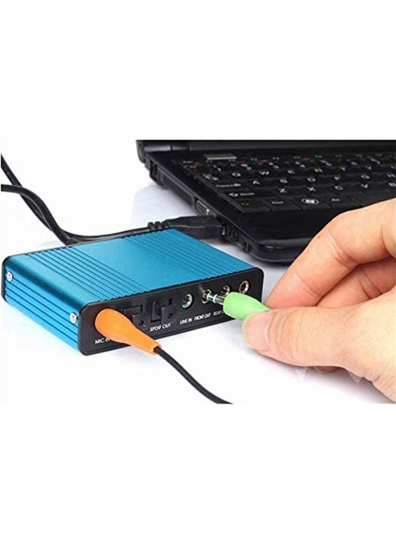USB 2.0 Sound Card 6 Channel 5.1 Optical External Audio Card SPDIF Controller for PC Laptop Desktop  - Image 3