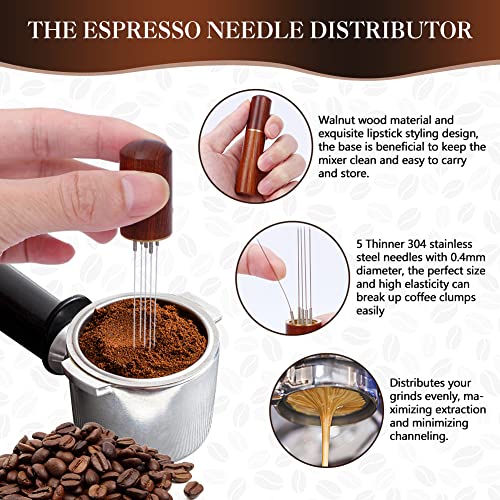 Y-Step 23 PCS Coffee Tamper Set, Espresso Accessories Kit Barista Kit, with Espresso Tamper 51mm, Coffee Stirrer, Frothing Pitcher, Tamper Mat, Latte Art Pen, Sandalwood Tamper for Espresso Machine - Image 4
