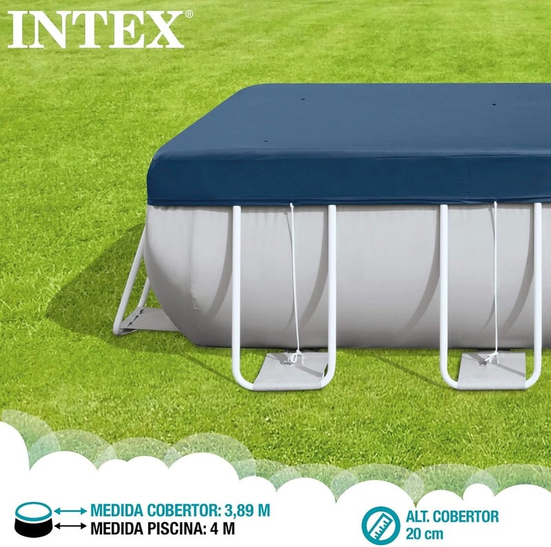 Intex Rectangular Pool Cover(4X2X1), Black, 28037 4 x 2meter - Image 3