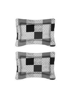 LABHAM LABHAM Retro 180TC Pure Cotton Super Soft Breathable Printed King Size Double Bed90 x 100 with 2 Pillow Covers Black White Grey RTDB04  - Image 5