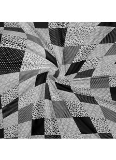 LABHAM LABHAM Retro 180TC Pure Cotton Super Soft Breathable Printed King Size Double Bed90 x 100 with 2 Pillow Covers Black White Grey RTDB04  - Image 4