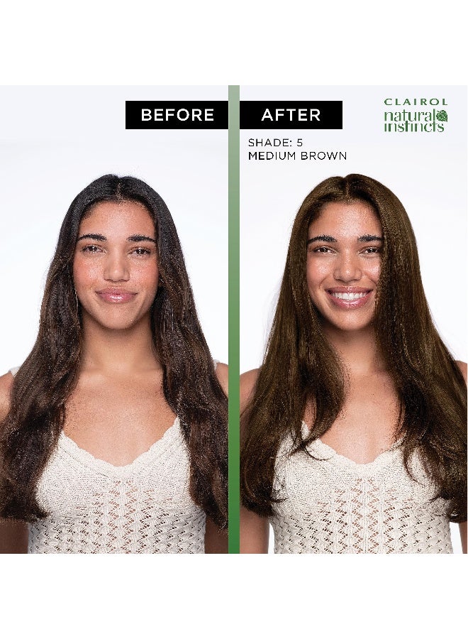 Clairol Natural Instincts DemiPermanent Hair Color 6 Light Brown Hair Color Pack of 1 - Image 4