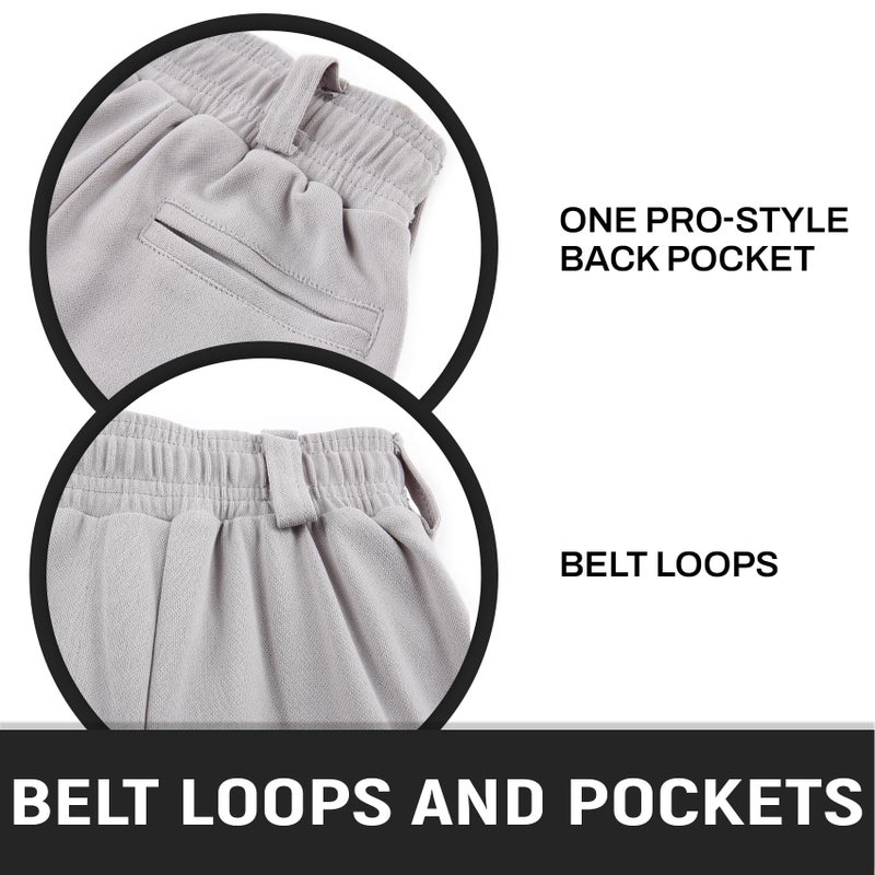 VOGRYE 2T/3 toT/4T/5T-8 Year Youth Toddler Boys Baseball Pants Girl Softball Pants Kids Tee Ball Pants with Side Piping/Braid (Grey,5 T) - Image 2
