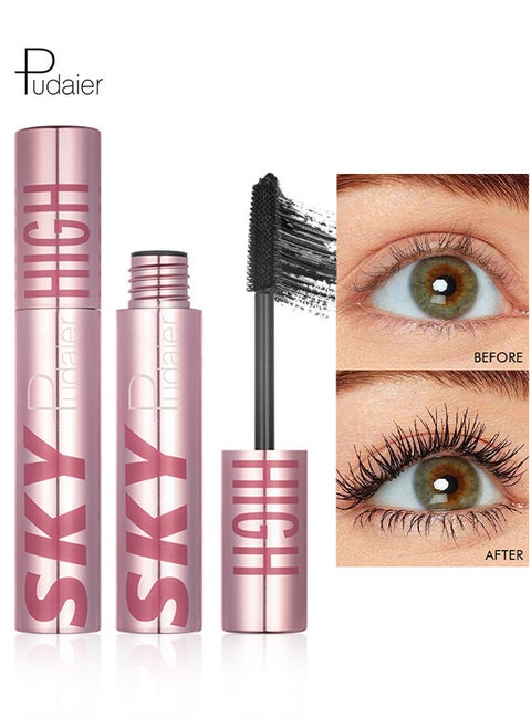 Mascara, Volumizing And Lengthening Mascara, Washable Formula With Plant Extract And Fibres, Lash Sensational Sky High, Black Black