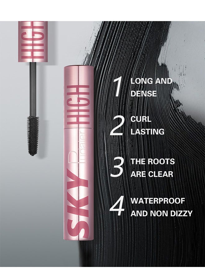 Mascara, Volumizing And Lengthening Mascara, Washable Formula With Plant Extract And Fibres, Lash Sensational Sky High, Black Black
