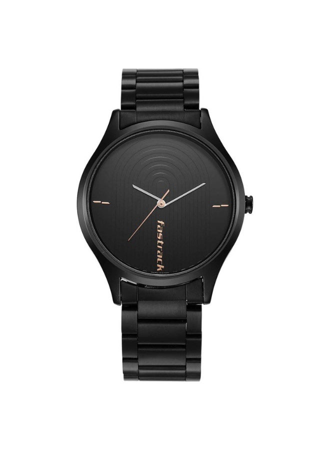 fastrack 3184NM02 Men's Analog Watch – Black Dial, Stainless Steel Strap, Quartz Movement, Mineral Glass - Image 1