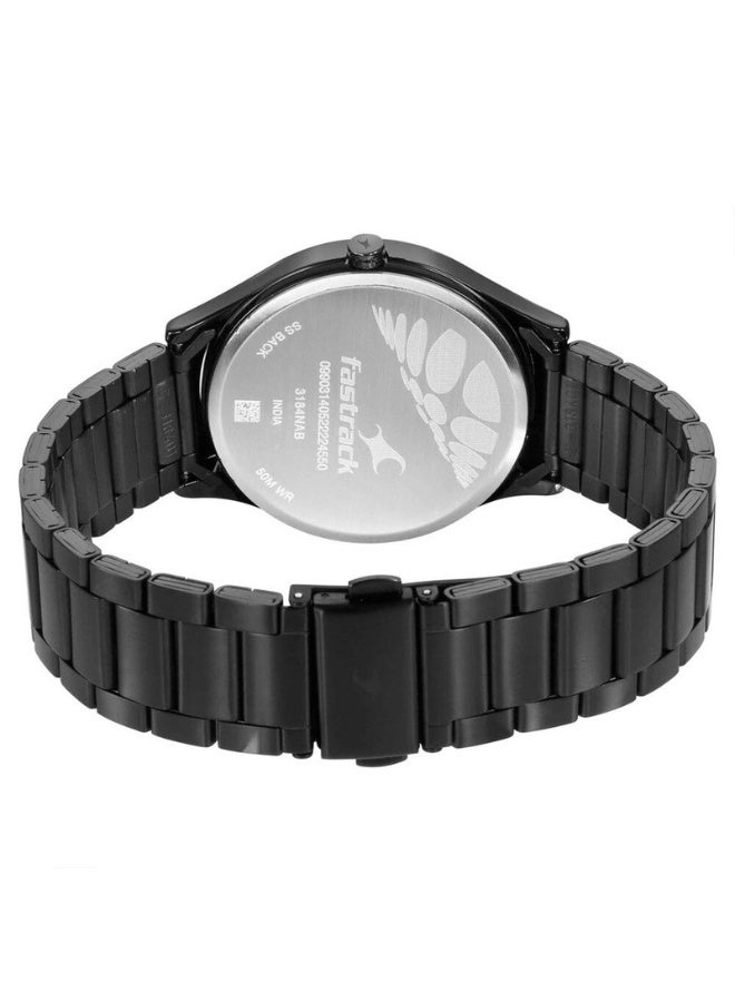 fastrack 3184NM02 Men's Analog Watch – Black Dial, Stainless Steel Strap, Quartz Movement, Mineral Glass - Image 5