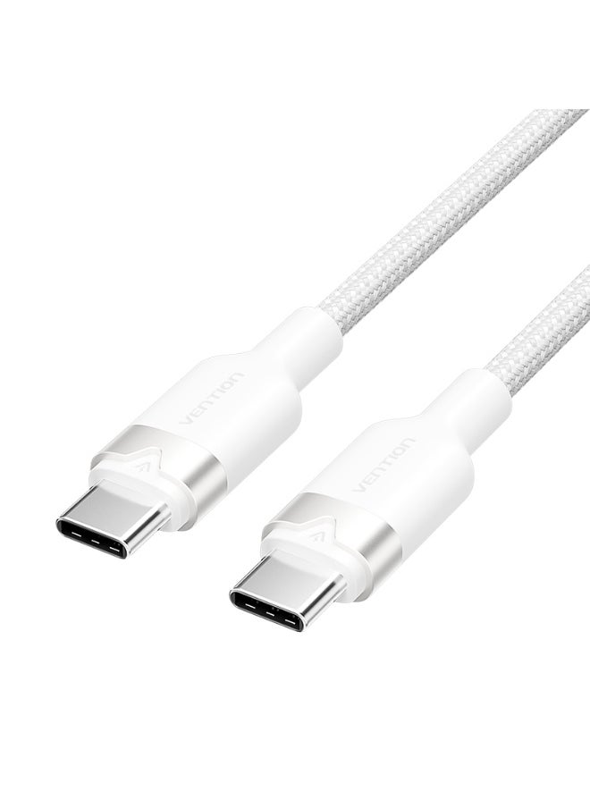 فينشن كابل VENTION USB 2.0 من نوع C ذكر إلى ذكر بقدرة 3 أمبير طوله 2 متر مصنوعة من سبائك الألومنيوم البيضاء نموذج# TRDWF  - Image 1