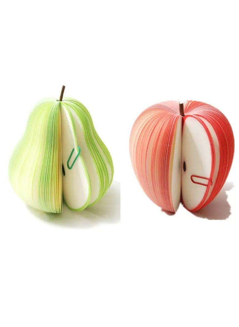 Generic 200pcs 2 Style 3d Fruit Shape Portable Mini Sticker Notes, Memo Pads, Paper Notepads, For Office School Holiday Gifts  - Image 1