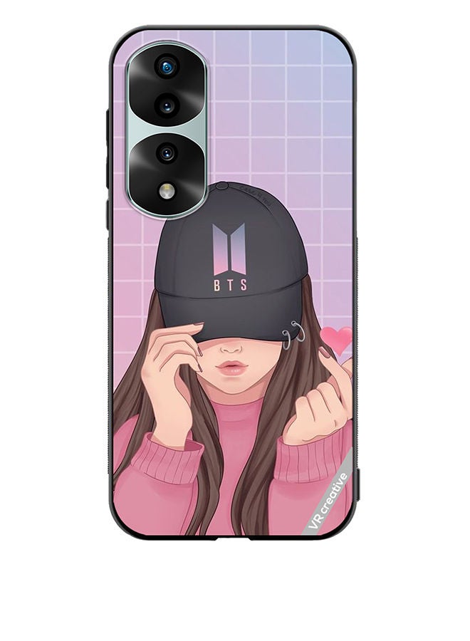VR CREATIVE Protective Case Cover For Honor 70 Pro Bts Cap Girl Design Multicolour - Image 1