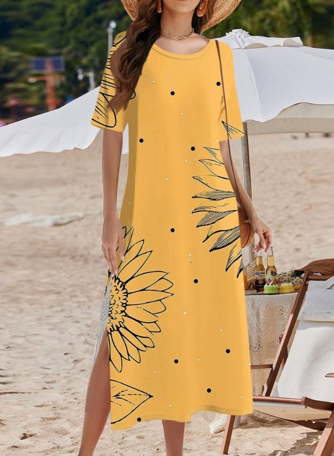 Tepveisoy Women's Fashion Summer Dresses Casual Beach Dresses One Piece Dress Slim Holiday Dress  - Image 3