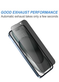 HEXABEX Privacy 5D Tempered Glass Screen Protector for iPhone 15 pro 6.1inch Black/Clear  - Image 4