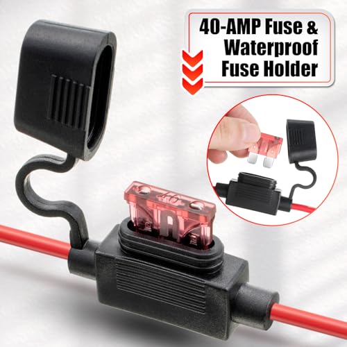 Saillong 2 Pack 12 AWG Wire Harness Connector Replacement Compatible with PegPerego 12 Volt SLA Battery Ride On Vehicle Boys and Girls Riding Toys Connector Wire with Fuse - Image 5