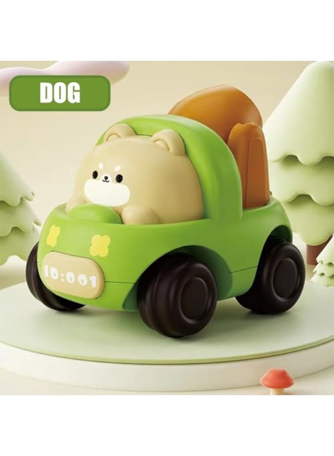 Tmiulu 4-Pack Toddler Toy Cars for Kids Ages 1-3 - Colorful Animal Models (Yellow Bear, Orange Tiger, Green Dog, Blue Pig) – Fun Educational Toy for Boys & Girls to Learn Colors & Animals - Image 4