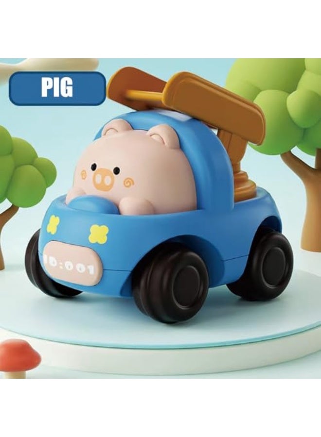 Tmiulu 4-Pack Toddler Toy Cars for Kids Ages 1-3 - Colorful Animal Models (Yellow Bear, Orange Tiger, Green Dog, Blue Pig) – Fun Educational Toy for Boys & Girls to Learn Colors & Animals - Image 5