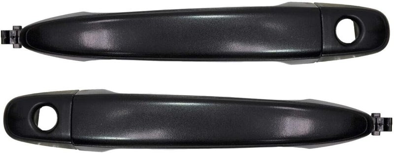 PT Auto Warehouse TO-3181A-FP Outer Exterior Door Handle Set - Textured Black with Keyhole, Front Left/Right Pair - Image 1