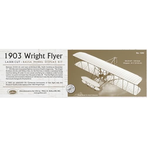 Guillows Guillow's 1903 Wright Brother Flyer Laser Cut Model Kit - Image 2