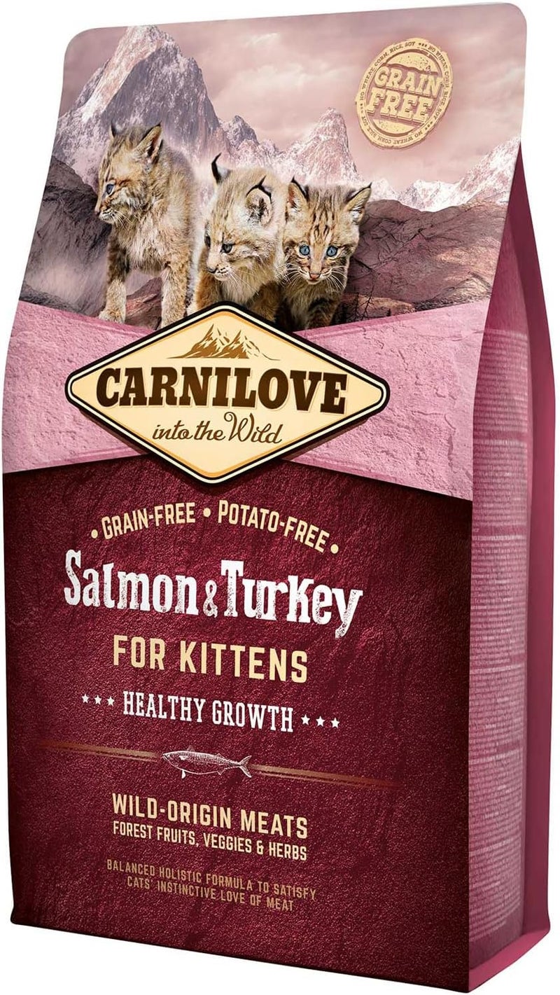 Carnilove Dry Cat Food with Salmon and Turkey for Kittens, 2 kg