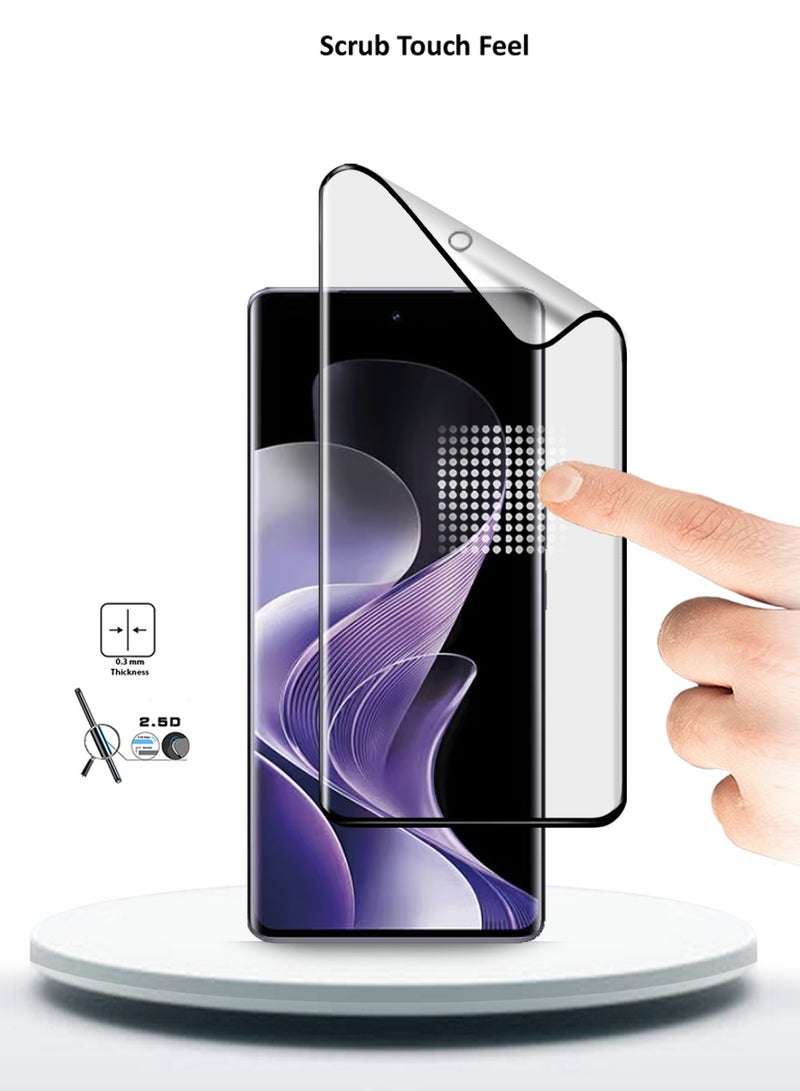 Wtech vivo V40 / V40 Pro / V40 Lite 5G 2024 Nano Ceramic Full Glue Full Cover Matte Flexible Screen Protector (MSCNMN) - Clear/Black - Image 4