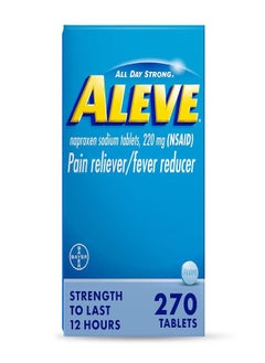 ALEVE Aleve Pain Reliever & Fever Reducer Tablets, Naproxen Sodium, Headache, Back and Body Pain Relief Medicine, 270 Count  - Image 1
