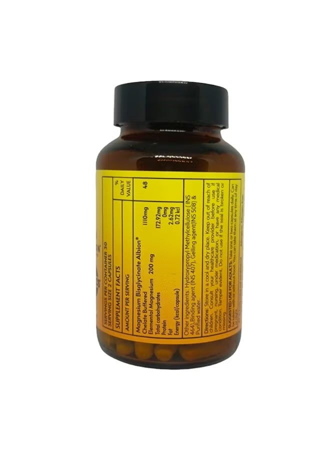 Indeed Nutrition Magnesium Chelate – 60 Capsules | High-Absorption Magnesium for Muscle, Bone, Nerve & Heart Health - Image 3