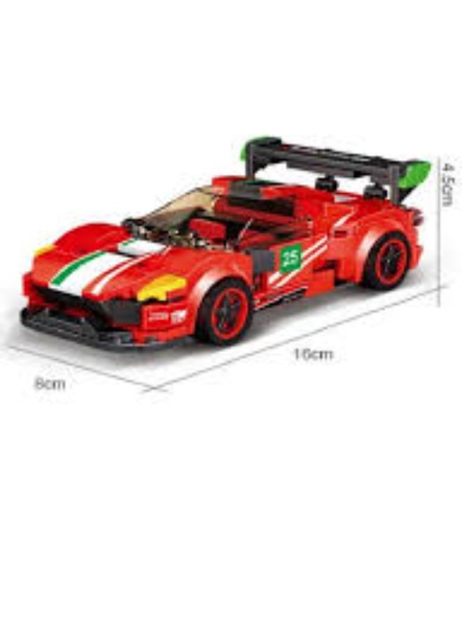 Racing Cars Building Blocks Set - For Ages 6 and Up - DIY Building Toy - 289 Pieces (Red) - Image 1