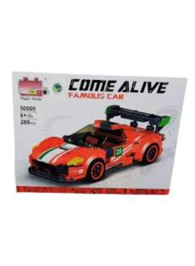 Racing Cars Building Blocks Set - For Ages 6 and Up - DIY Building Toy - 289 Pieces (Red) - Image 2