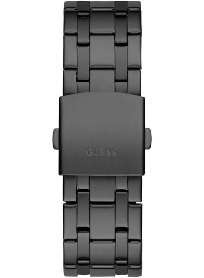 GUESS Men's 44mm Watch - Black Bracelet Black Dial Black Case - Image 3