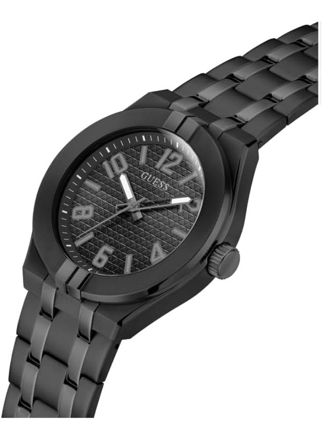GUESS Men's 44mm Watch - Black Bracelet Black Dial Black Case - Image 4