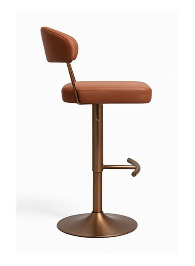 YI ONE Bar Chair & Bar Stool – Brown Fabric Seat with Metal Legs, Swivel Rotation, Adjustable Height, Footrest & Back Support for Kitchen & Home - Image 5