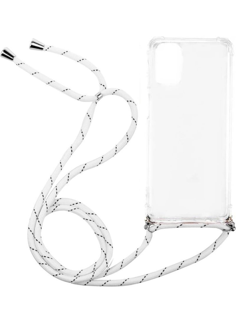 TahTicMer Samsung Galaxy Note 20 N980 Case Shoulder Neck Strap Rope Transparent Anti-Shock X-Rop Case Four-Corner Impact Protection  - Image 1