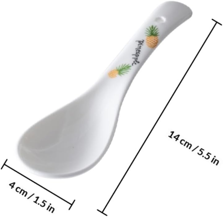 4pcs Japanese Ceramic Soup Spoons Small Porcelain Bone China Tableware Set for Ramen Pho Asian Cuisine Serving - Image 2