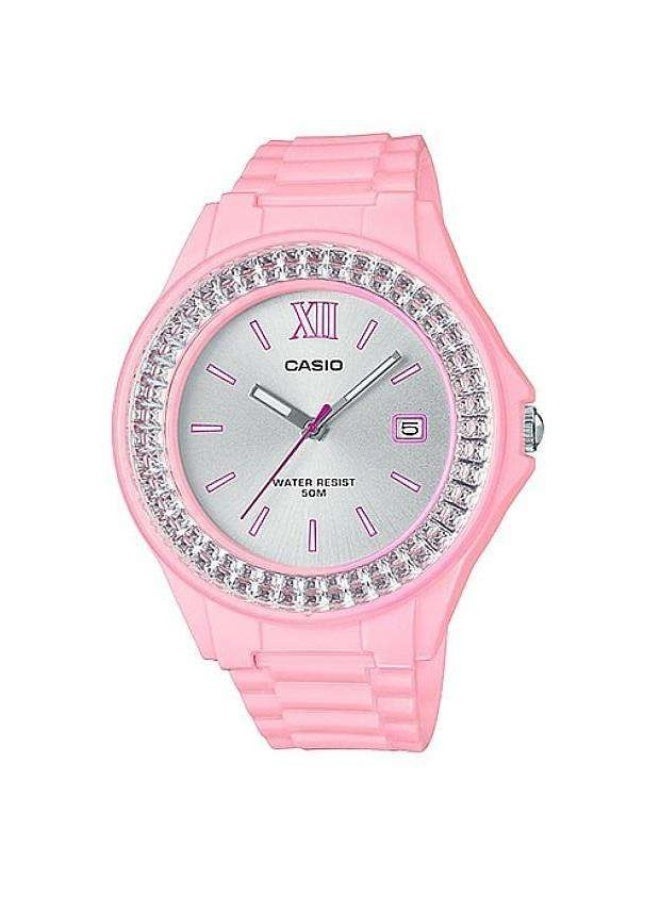 CASIO Analog Women’s Watch LX‑500H‑4E4VDF, 40 mm Silver Dial & Pink Resin Band, 50 m WR - Image 1