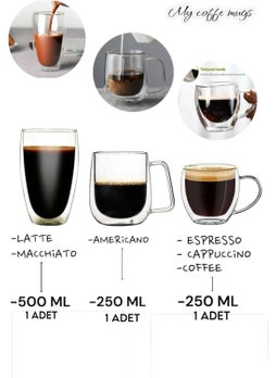 Octopus Bazaar Coffee Mugs Set Coffee Machine Compatible Double Walled Handmade Glass Mug 