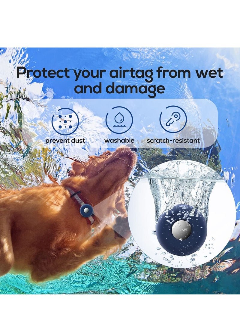 KASTWAVE Collar Holder  for Airtag Loss Prevention Protector for Dog and Cat Collar Undershirt Silicone Loss Prevention Cover for 0.8-1.2 Inch Pet Collar Harness Ring (4 Pieces)  - Image 4